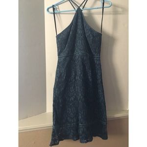 NWOT Chelsea 28 teal lace dress